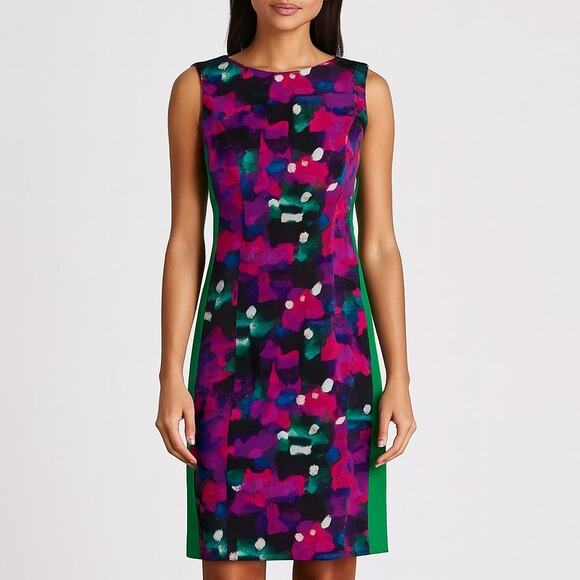 Isaac Mizrahi Multicolored Sleeveless Dress Size 8 - Picture 1 of 6